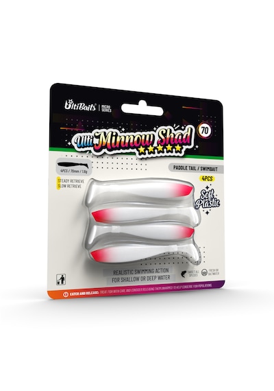Ulti Baits Minnow Shad Silikon Balık 70mm 1,6gr 4 Adet, Ub-c13