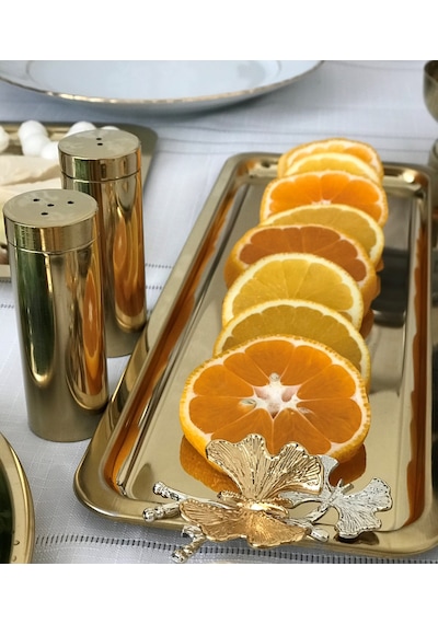KELEBEKLİ BATON TEPSİ GOLD 1 ADET 1.KALİTE  (HEDİYELİ) SÖZ NİŞAN