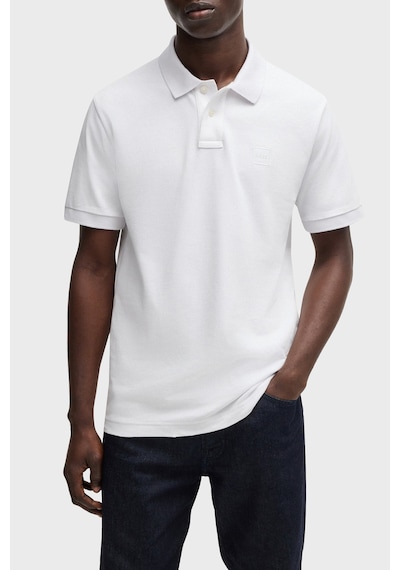Boss Erkek Polo Yaka T Shirt 50507803 100 Beyaz Beyaz