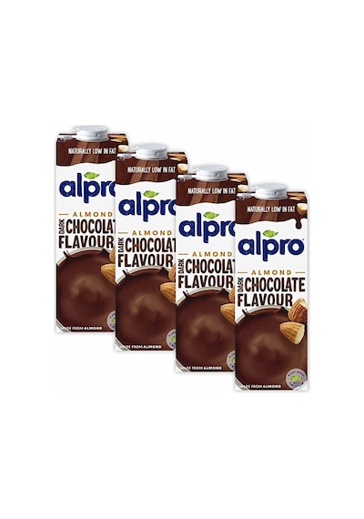 Alpro Bitter Çikolata Badem Sütü 4x1 L Vegan Laktozsuz Bitkisel B