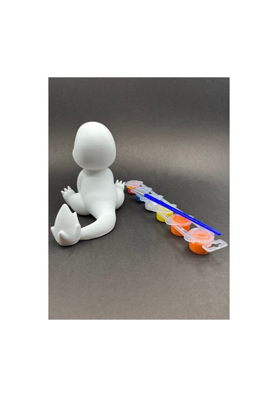 12 Cm Çocuklara Çiftlere Özel 3d Boyama Seti 6 Adet Boya Ve Fırça Dahil
