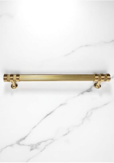 Çizgili Nesli Alüminyum Metal Lüks Modern Mobilya Çekmece Mutfak Dolabı Kulpu Altın 192mm Altın