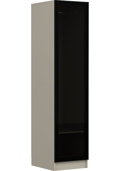 Minar Kale 1 Kapaklı Dolap Cam Kapak 210cm - Kumtaşı/füme - Askılıklı Kumtaşı