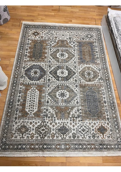 Merinos Halı Valeria Serisi 91062-060 Vintage Etnik Desenli Salon Oturma Odası Halısı Çok Renkli