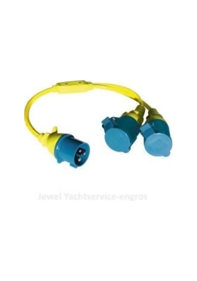 Victron Splitter Cord 16a 250v 1x Cee Fiş / 2x Cee Priz Kara Elektriği Çoklayıcı Kablo