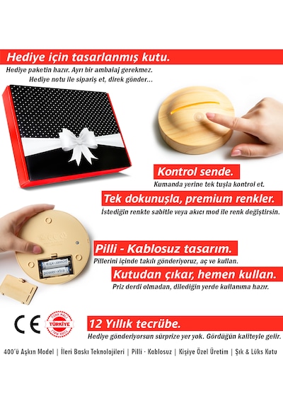 Kırmızı Ve Pembe Gül Buketi Led Lamba Kişiye Özel Sevgili, Eş Ve Yıldönümü Hediyesi