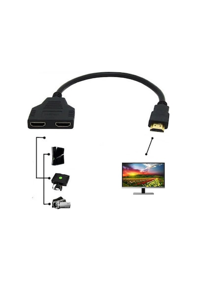 2 Port  Kablolu Hdmi Çoklayıcı Switch - 2 Giriş 1 Çıkış Çoğaltıcı