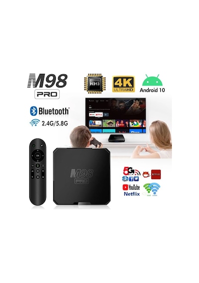 Lobo Ultra Hd Android Tv Box 4k Android Tv Tv Box Tv Stick Akıllı Tv Medya Oynatıcı M98 Pro