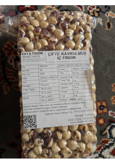Kavrulmuş Fındık 500g 500  G