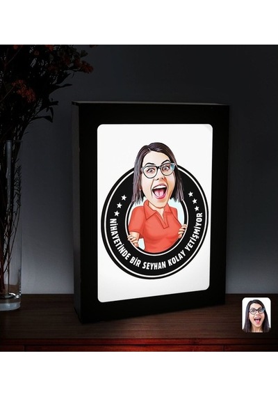 Kişiye Özel Isimli Kadın Kolay Yetişmiyor Karikatürlü Led Işıklı (508470740)