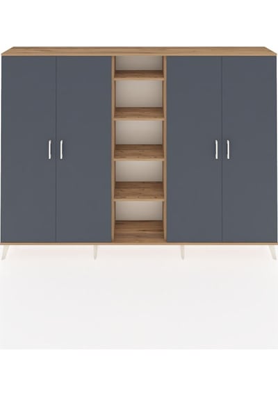 Arges Dolap 12 Raflı 4 Kapaklı 220x30x163 Çam-antrasit/çam Antrasıt/atlas Çam - Atlas Çam Arges Dolap 12 Raflı 4 Kapaklı 220x30x163 Çam-antrasit/çam Antrasıt/atlas Çam - Atlas Çam