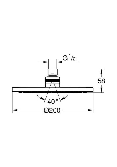 Grohe Tepe Duşu New Tempesta Krom 20 Cm 27541001 Krom