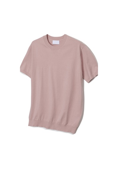 Cool Tarz Erkek Pembe Slim Fit Bisiklet Yaka Triko T-shirt Pembe Pembe