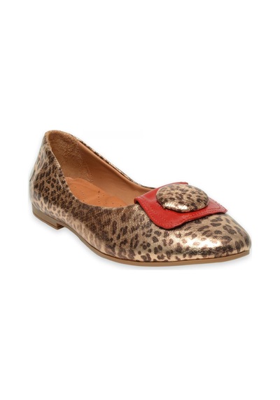 Mammamia D25ya-7225 Günlük Leopar Kadın Babet LEOPAR