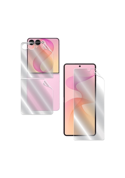 Samsung Galaxy Z Flip 8 İç Dış Ekran Ve Arka Kapak İçin Hydrogel İnce Tpu Koruyucu