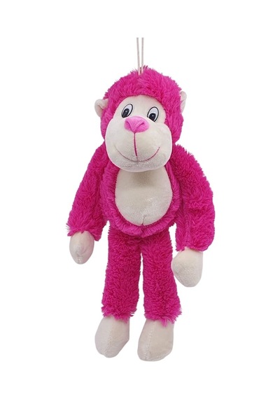 Peluş Maymun 40 Cm - Yumuşak Peluş - G5501 - Pembe