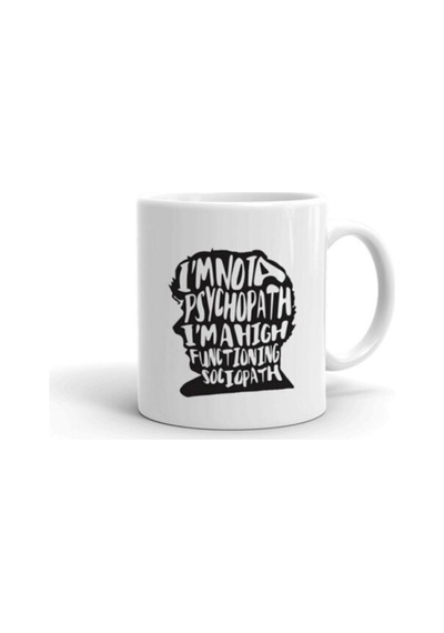 Sherlock Holmes Baskılı Kupa Beyaz