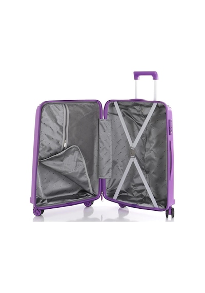 Mçs 3lü Set Kırılmaz Silikon Seyahat Valizi Bavulu V305 Mor