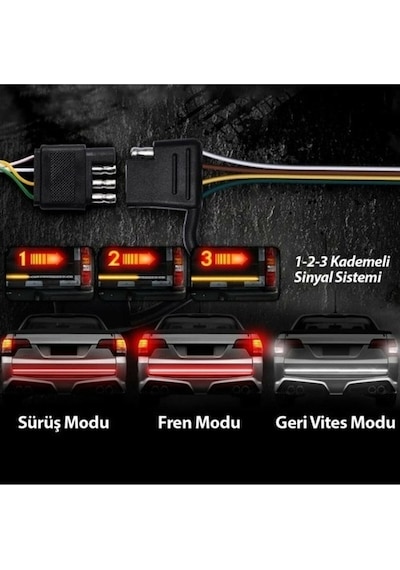 Leonpart Pick Up Ledi Off Road Bagaj Led Lamba Sinyalli Kayar Bagaj Ledi 120 Cm
