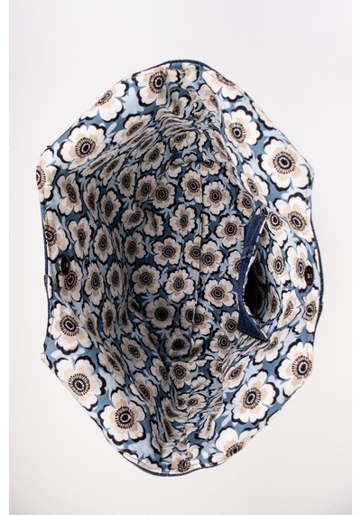 Fabric Craft Bag Omuz Çanta Pamuk Denim Lazer Efekt Yıkamalı Kot Lacivert