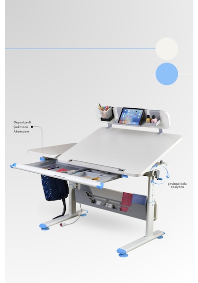 Vega Standart Yükseklik Ve Eğim Ayarlı, Bilgisayar Ve Oyuncu Masası, Ofis Ve Çalışma Masası Mavi Gri Vega Standart Yükseklik Ve Eğim Ayarlı, Bilgisayar Ve Oyuncu Masası, Ofis Ve Çalışma Masası Mavi Gri