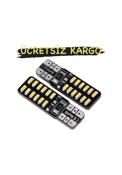 T10 Led 24 Ledli Metal Ultra Beyaz Park. Plaka. Tavan Ampulü 10 Adet