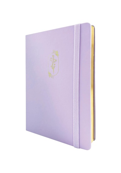 Bujo Defter Vegan Deri , 96 Yaprak, 160 Gr. Beyaz Kağıt ,cepli ,lastikli Lila