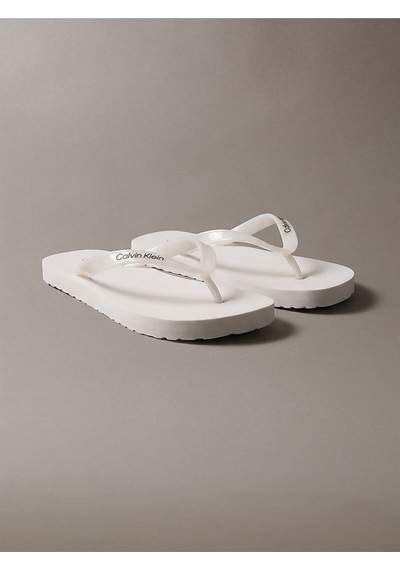 Calvin Klein Kadın Metallic Terlik-15535 Beyaz Calvin Klein Kadın Metallic Terlik-15535 Beyaz