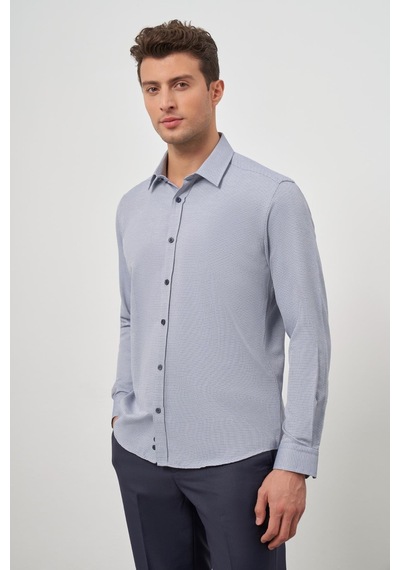 İmza Koyu Lacivert Uzun Kol Kendinden Desenli Armürlü Sert Yaka Cepsiz Pamuklu Classic Slim Fit Gömlek 1004245161 Koyu Lacivert İmza Koyu Lacivert Uzun Kol Kendinden Desenli Armürlü Sert Yaka Cepsiz Pamuklu Classic Slim Fit Gömlek 1004245161 Koyu Lacivert