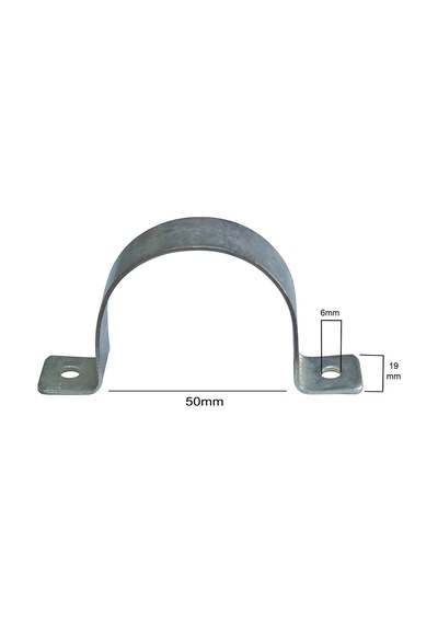 No:10 Çiftli Sac Kablo Kroşe 50mm Demir Köprü Metal Boru Tutma Bağlama Kelepçesi -5adet