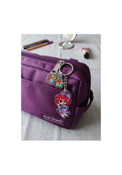 Owl Bag The Amazing Digital Circus Serisi Ragatha Desenli Acrylic Anahtarlık Çanta Süsü Çok Renkli