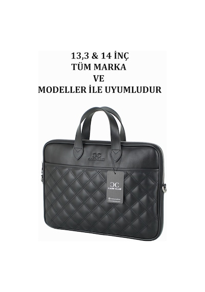 Case Club Apple Uyumlu MacBook Air Pro 13.3" & 14" Inç Siyah Laptop Evrak Çantası