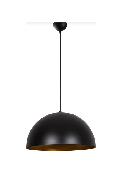 Dylight Retro Metal Dekotatif Siyah İçi Gold Dekoratif Tekli Saklıt Avize Çap:30 Cm Beyaz