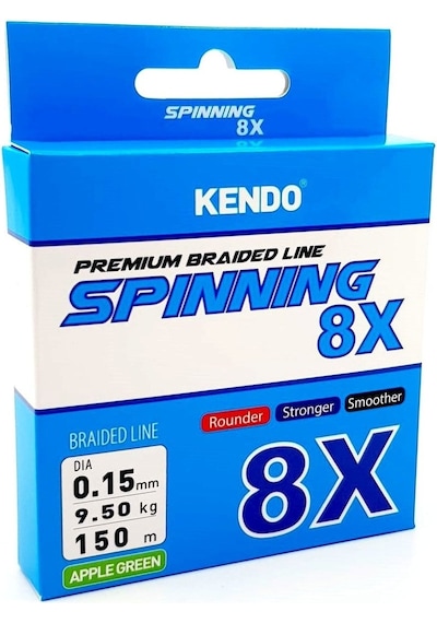 Kendo Spınnıng 8x Fıghtıng 150 Mt Örgü İp Apple Green 0,13mm