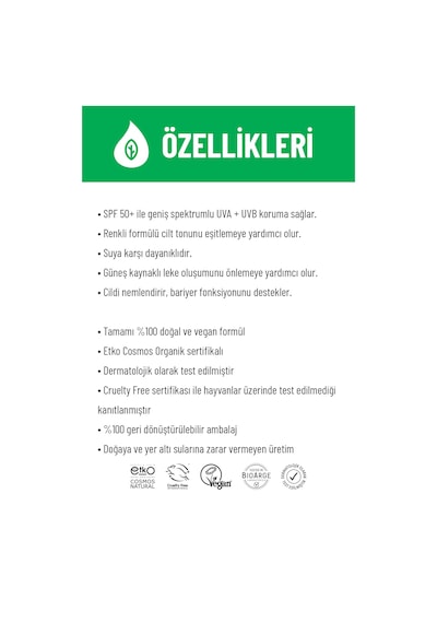 Siveno 100% Doğal Stick Güneş Koruyucu Mineral Filtreli Renkli Ton Eşitleyici Hassas Uva Uvb Spf50+ 15 G