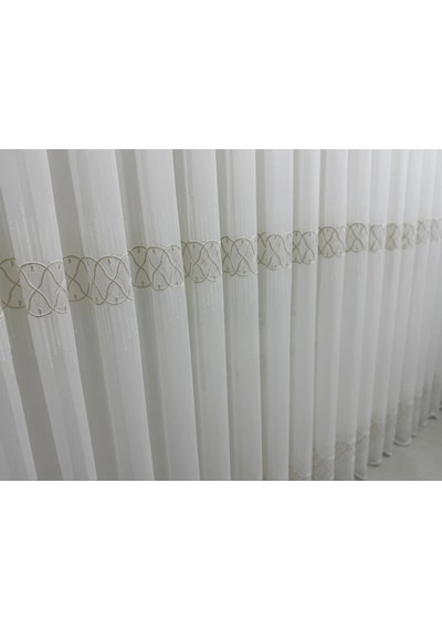 Nivemeshome V-117 Marina Gold 1/2,5 Bambu Tül Perde Çok Renkli