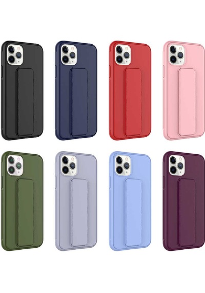 Apple Uyumlu iPhone 11 Pro Kılıf Zore Qstand Kapak Koyu Yeşil