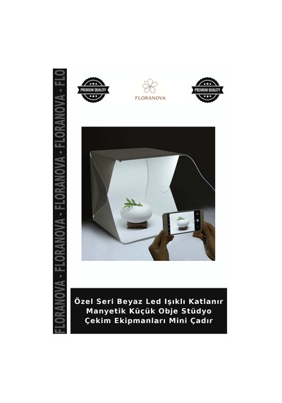 Özel Seri Beyaz Led Işıklı Katlanır Manyetik Küçük Obje Stüdyo Çekim Ekipmanları Mini Çadır