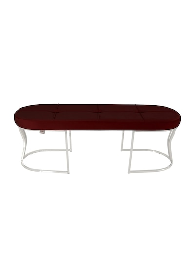 Viego Silver Collection- Bordo Kapitoneli Chester Model Puf & Bench & Koltuk & Uzun Makyaj Puff & Yatak Ucu