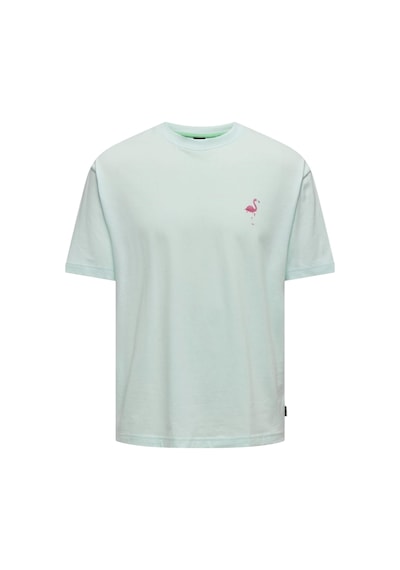 Only Erkek T-shirt 22029519 Onsmervyn Lıfe Rlx Summer Camgöbeği