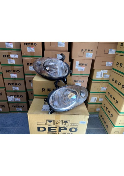 Nıssan Micra 2003-2007 Arası Depo Sağ Ve Sol Far Takım Beyaz 26060-ax700 / 26010-ax700