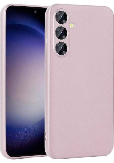 Ekılıf - Samsung Galaxy S24 Plus Uyumlu Kılıf Mat Soft Premier Silikon Kapak - Rose Gold