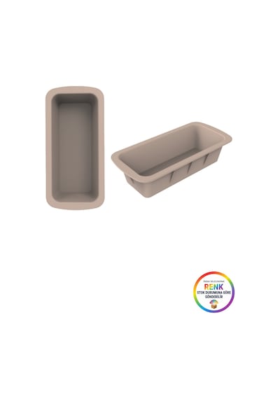 Silikon Baton Kek Kalıbı Dikdörtgen Yapışmaz Kolay Çıkan Ekmek Kek Pasta Kalıbı 27x14x7 Cm Çok Renkli