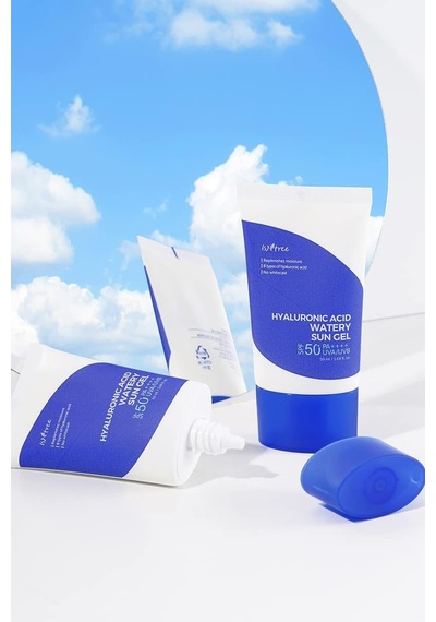 Isntree Hyaluronic Acid Watery Sun Gel 50 Ml Kimyasal Filtreli 8 Tip Hyalüronik Asit İçeren Spf50+ Güneş Koruyucu Bakım Jeli