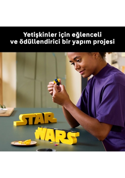 LEGO® Star Wars™ Parçalarla Yapılan Star Wars Logosu 75407 - Yetişkinler için İnşa Edilebilen Dekoratif Model Yapım Seti (700 Parça)