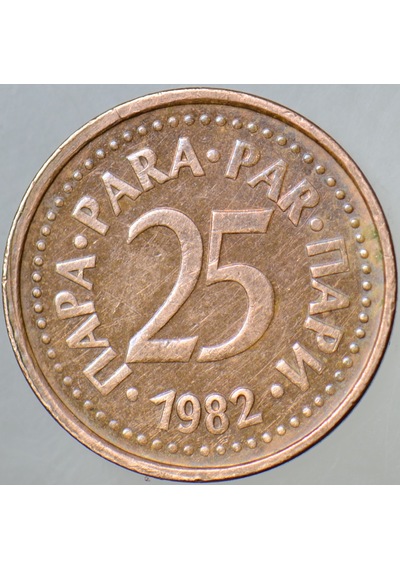 Yugoslavya 25 Pari 1982.