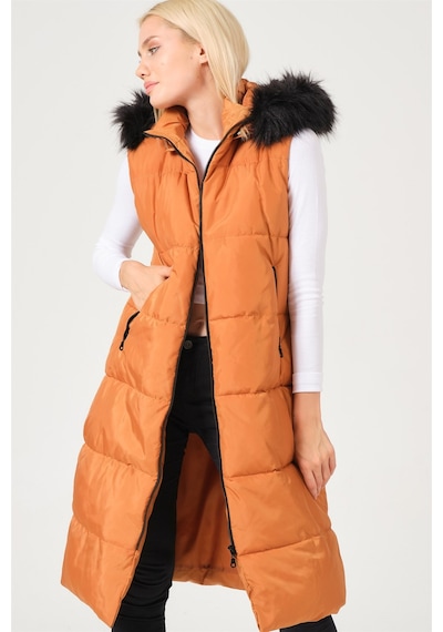 Dewberry Bayan Yelek Z6741 Taba