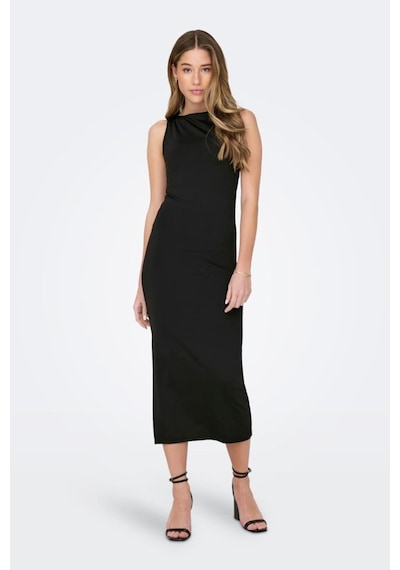 ONLY Onlea S/l Long Slıt Dress Jrs Siyah Cok Renklı