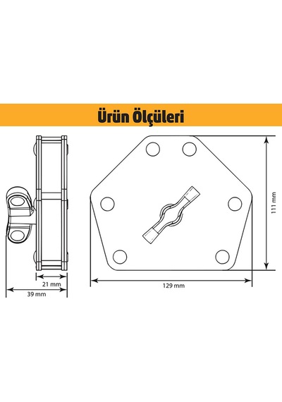 Magnethink Manyetik Kaynak Gönyesi Güçlü Mıknatıslı Aç Kapa Özellikli 6 Açılı Kolay Temizlenebilen Kırmızı 1 Adet