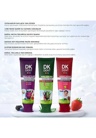 Dermokil DK Dent Orman Meyveleri ve Propolis Özlü Çocuk Diş Macunu 50 ML